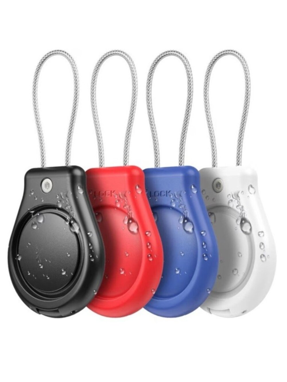 Waterproof AirTag Holder Anti-Theft Steel Cable Loop - Includes Allen Key Tool